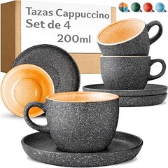 Tazas con platillo para café