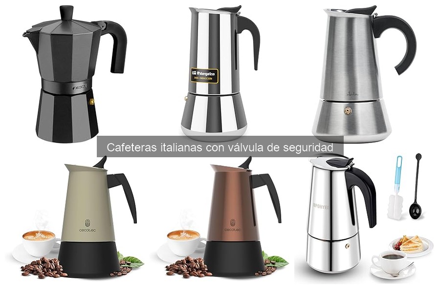 Accesorios esenciales para cafeteras italianas con válvula de seguridad