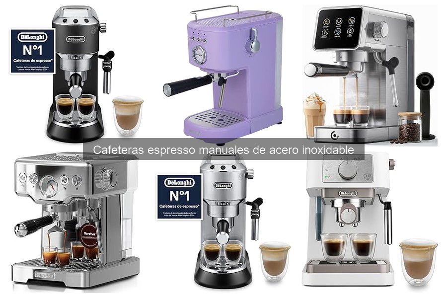 Alternativas a cafeteras espresso manuales en acero inoxidable