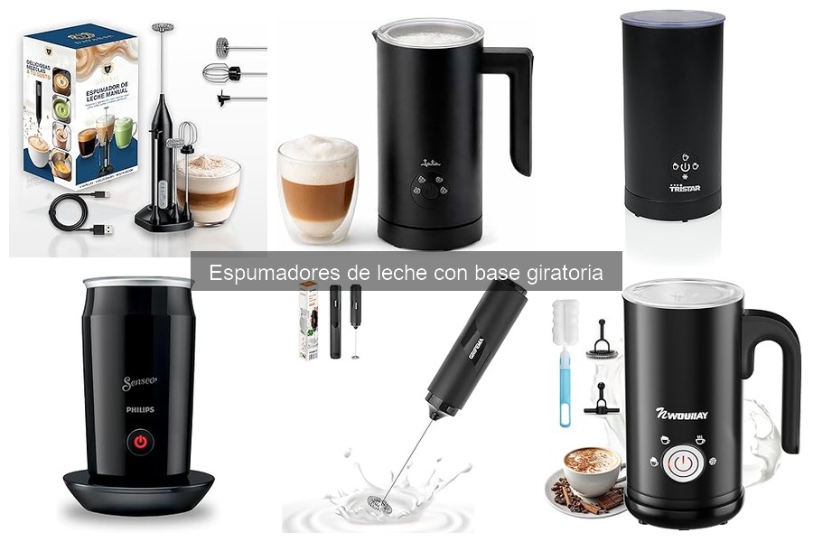 Alternativas a espumadores de leche con base giratoria