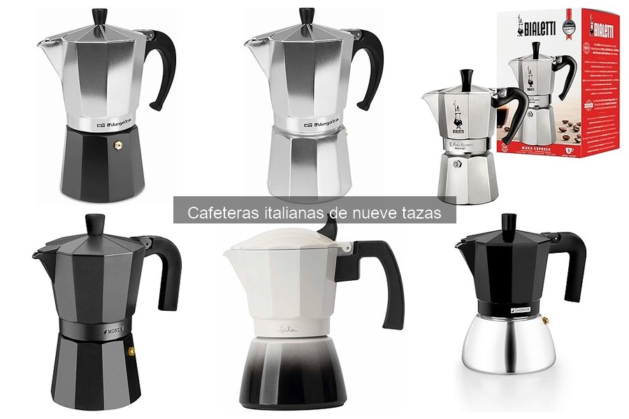 Beneficios del café molido fresco en cafeteras italianas de 9 tazas
