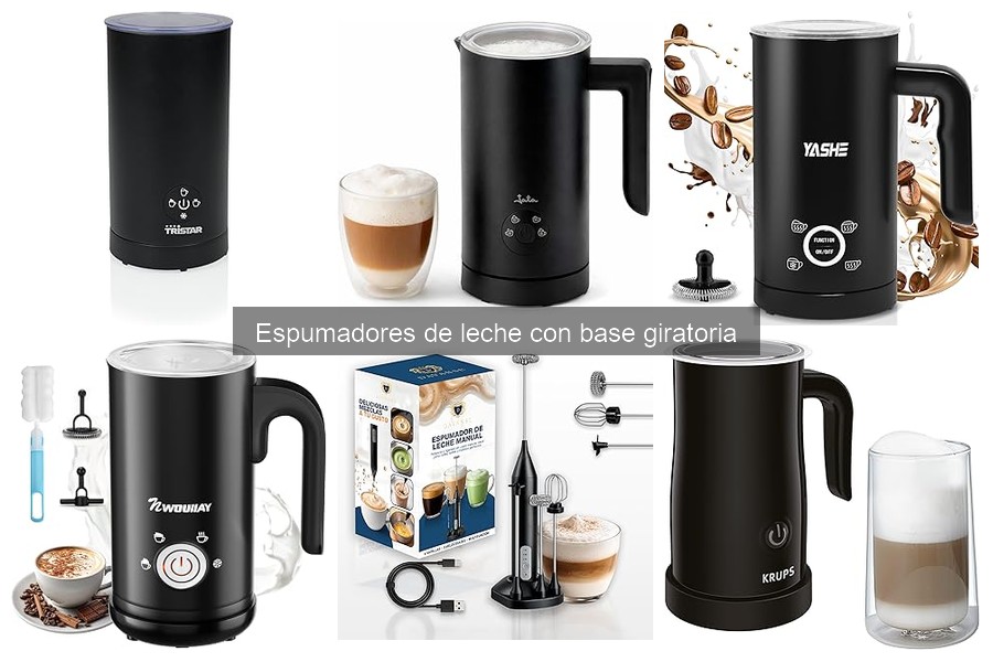 Cómo utilizar un espumador de leche con base giratoria