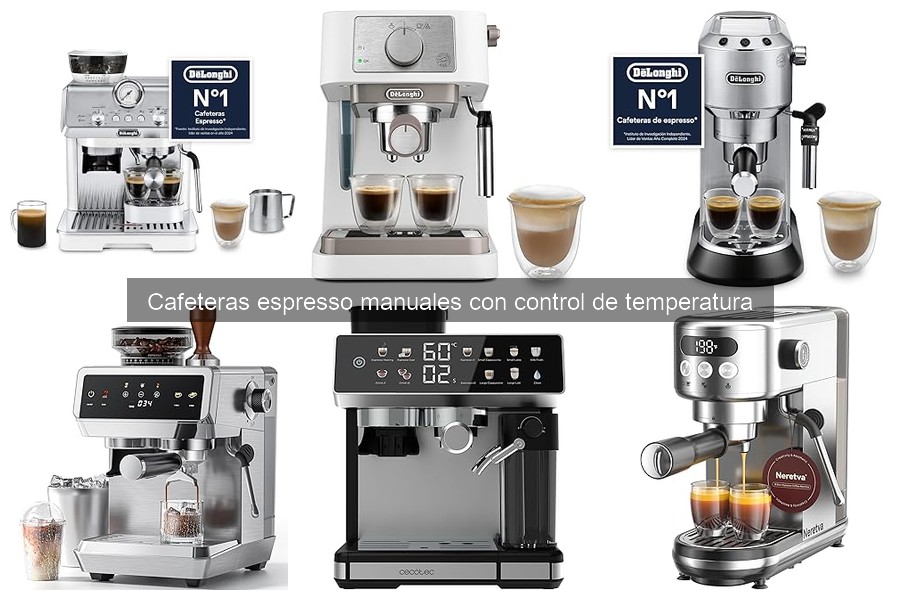 Comparativa de cafeteras espresso manuales con control de temperatura