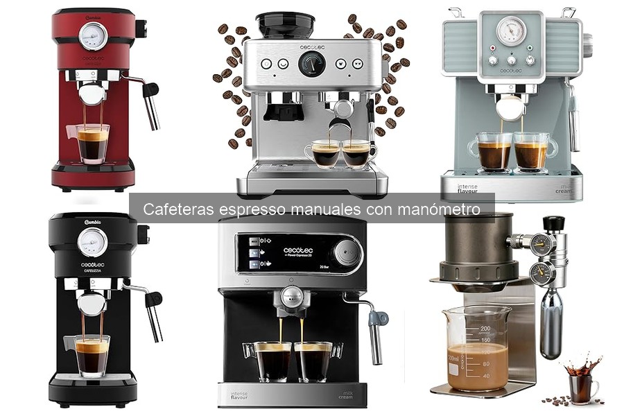 Comparativa de cafeteras espresso manuales con manómetro