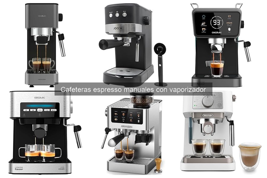 Comparativa de cafeteras espresso manuales con vaporizador