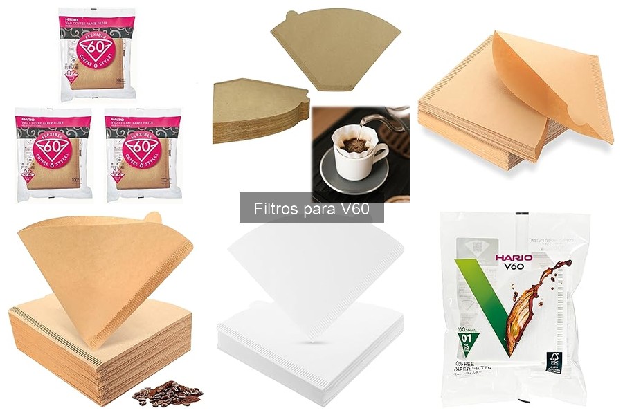 ** Comparativa de filtros para V60 vs. otros métodos de café