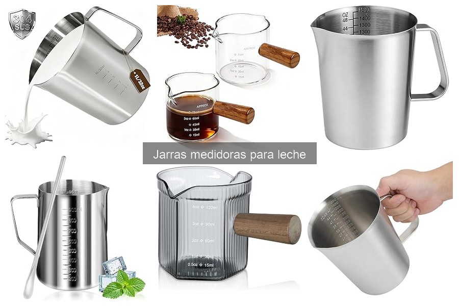 Comparativa de jarras medidoras para leche según capacidad
