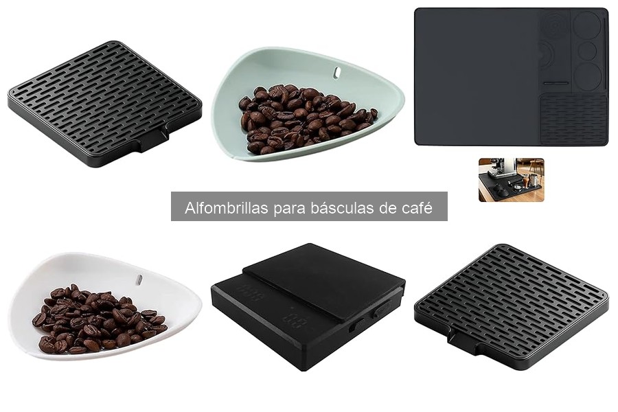 Comparativa de materiales en alfombrillas para básculas de café