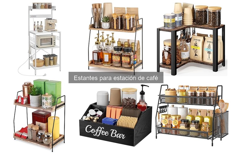 Guía de instalación de estantes para estación de café