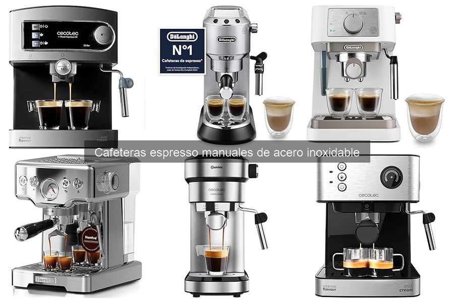 Mejores cafeteras espresso manuales de acero inoxidable para principiantes