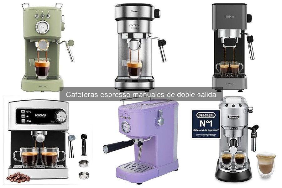 Mejores cafeteras espresso manuales de doble salida para principiantes