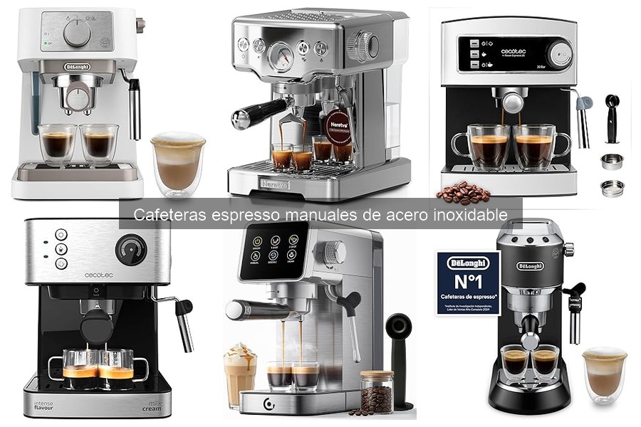 Precio promedio de cafeteras espresso manuales de acero inoxidable