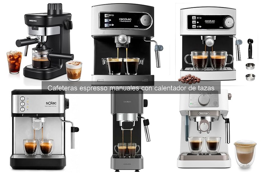 ¿Qué es una cafetera espresso manual con calentador de tazas?
