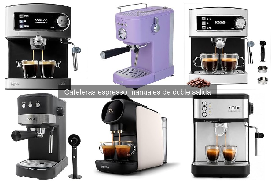 ¿Qué es una cafetera espresso manual de doble salida?