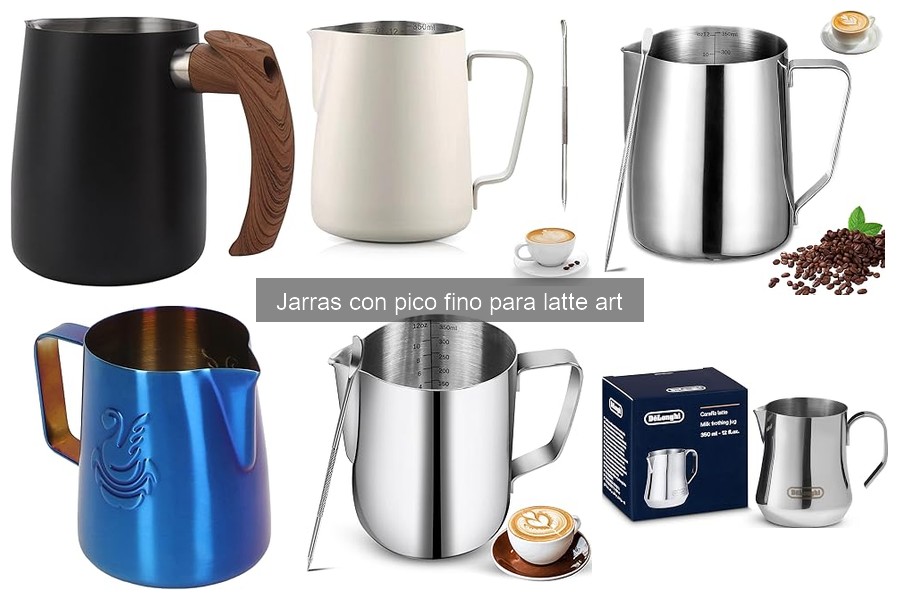 ¿Qué es una jarra con pico fino para latte art?