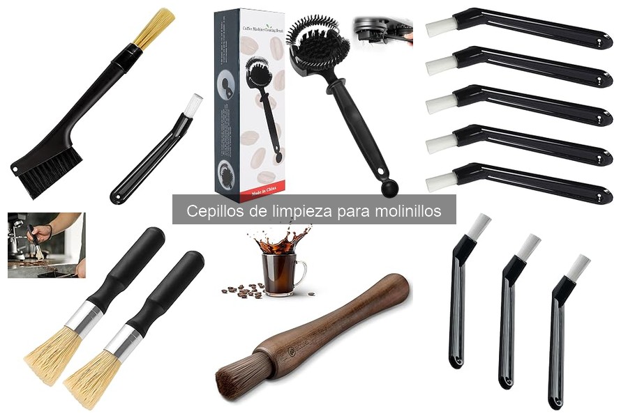Tipos de cepillos de limpieza para molinillos de café