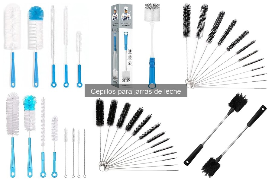 Tipos de cepillos para jarras de leche: guía de limpieza