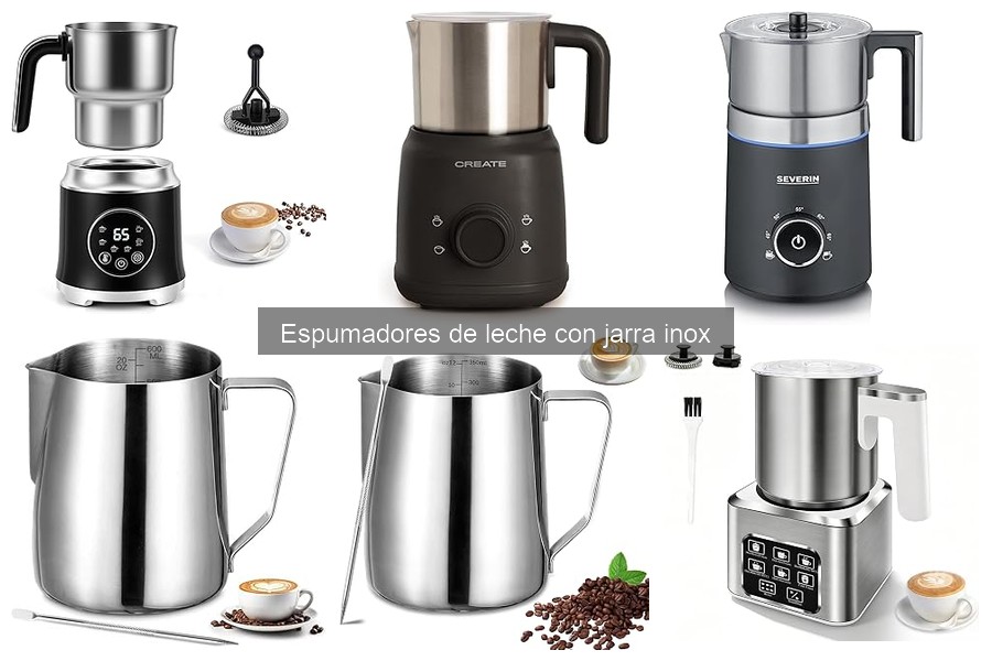 Tipos de espumadores de leche con jarra de inox: guía y diferencias