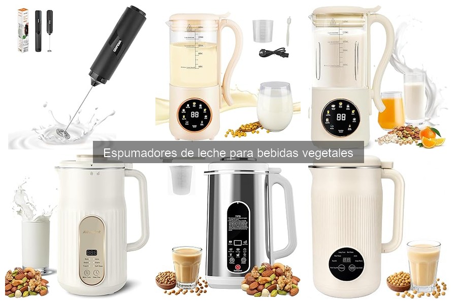 Tipos de espumadores de leche para bebidas vegetales
