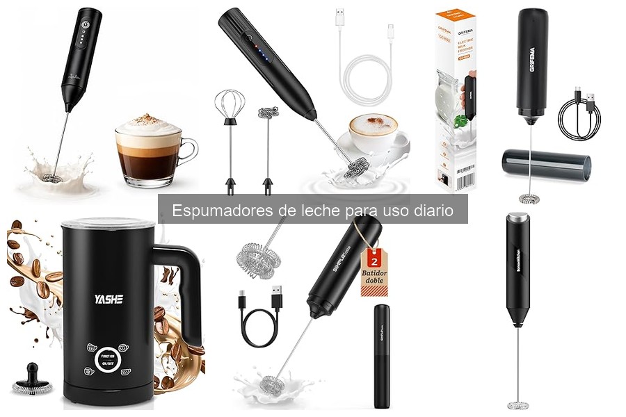 Tipos de espumadores de leche y sus características