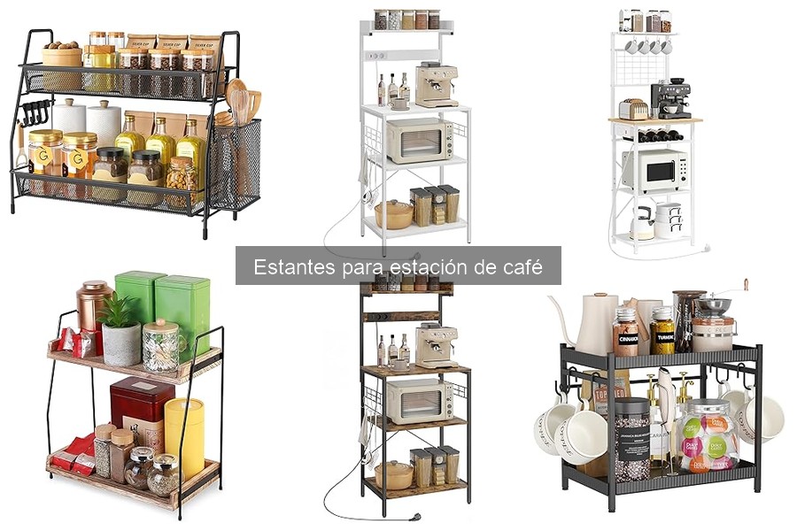 Tipos de estantes para estación de café: materiales y diseños