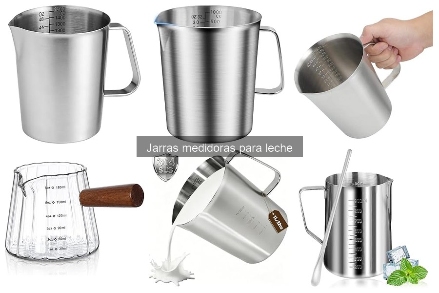 Tipos de jarras medidoras para leche: materiales y capacidades